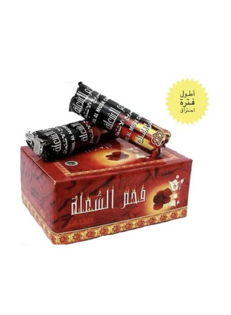 مسك فحم بخور الشعلة سريع الاشتعال 80 قرصًا دائريًا - Image 1