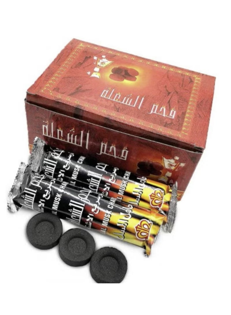 مسك فحم بخور الشعلة سريع الاشتعال 80 قرصًا دائريًا - Image 3