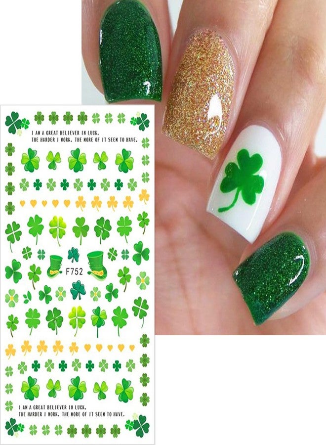 BYJKYEN 8 Sheets St. Patrick's Day Nail Art Stickers Shamrock Nail Decals 3D Self- Adhesive Green Clover Irish Nail Art Design Stickers St Patricks Day Nail Stickers for Nail DIY Decoration Nail Accessories - Image 5