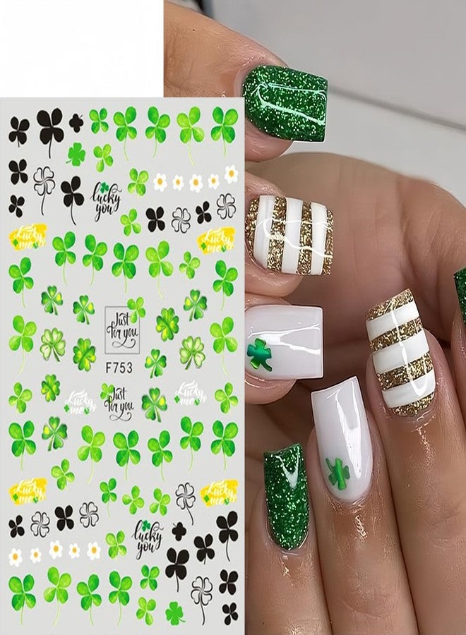 BYJKYEN 8 Sheets St. Patrick's Day Nail Art Stickers Shamrock Nail Decals 3D Self- Adhesive Green Clover Irish Nail Art Design Stickers St Patricks Day Nail Stickers for Nail DIY Decoration Nail Accessories - Image 4