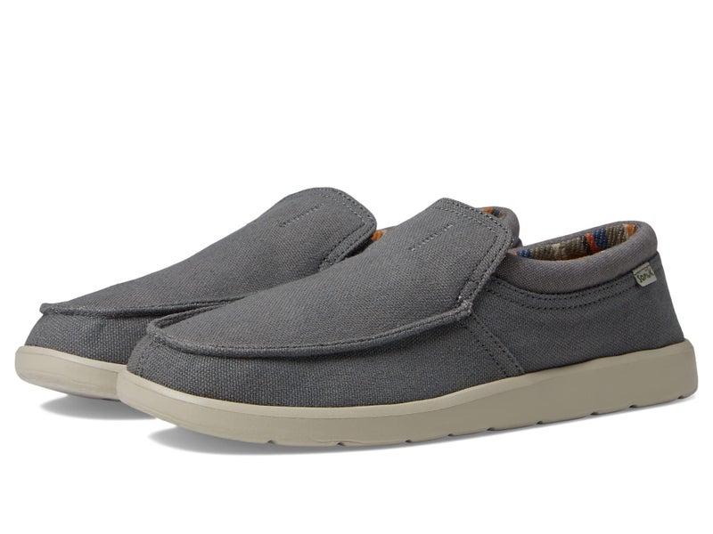 Sanuk Mens Sidewalk Surfer Lite Sl Loafer Charcoal 7 US