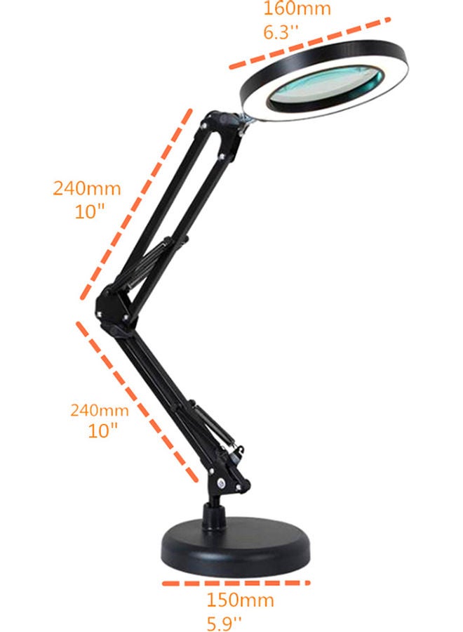 اليشمك مصباح مكتب LED أسود 43x7.5x26.5سم - Image 2