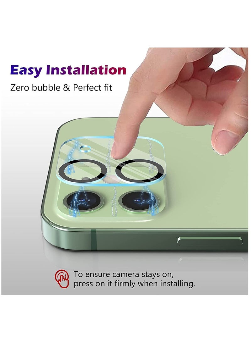 DUSALA Camera Lens Protector for iPhone 12 (6.1 in), Tempered Glass Camera Lens Cover Protection 9H Hardness HD Clear  Bubble Free Easy Install, Scratch-Resistant - 3 PACK - Image 4
