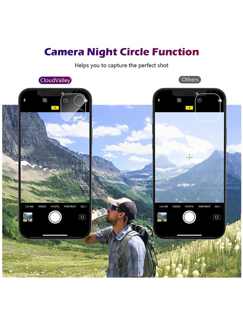 DUSALA Camera Lens Protector for iPhone 12 (6.1 in), Tempered Glass Camera Lens Cover Protection 9H Hardness HD Clear  Bubble Free Easy Install, Scratch-Resistant - 3 PACK - Image 5