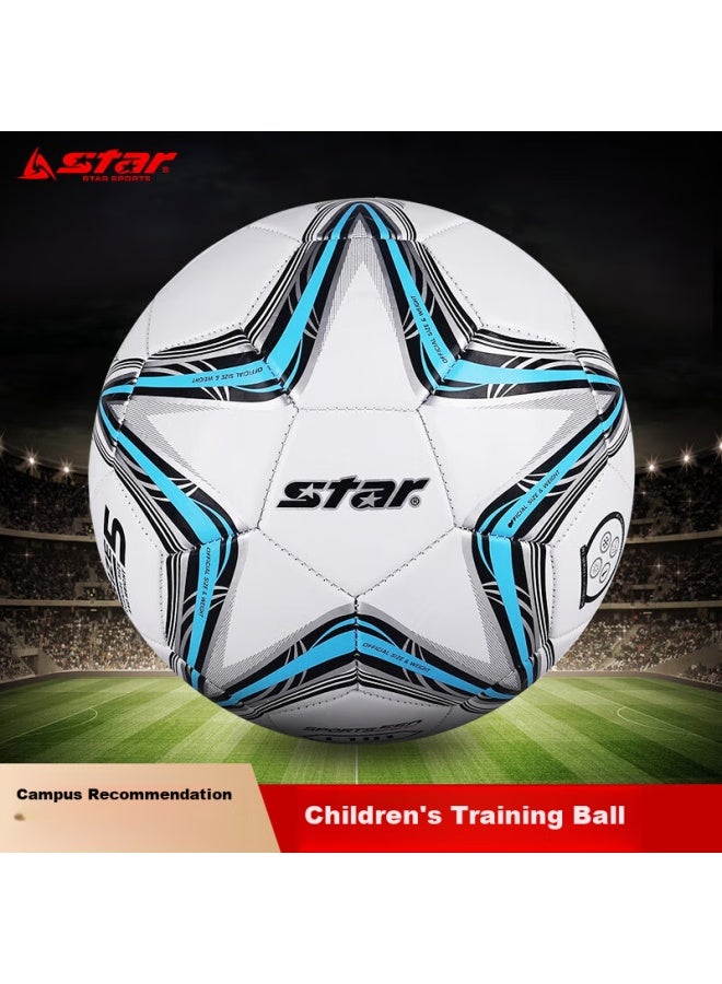 Star Soccer Ball Size 4 For Children's Matches, Training, Physical Exams, Blue Pvc Machine-sched Soccer Ball Sb8234-07 - Image 3