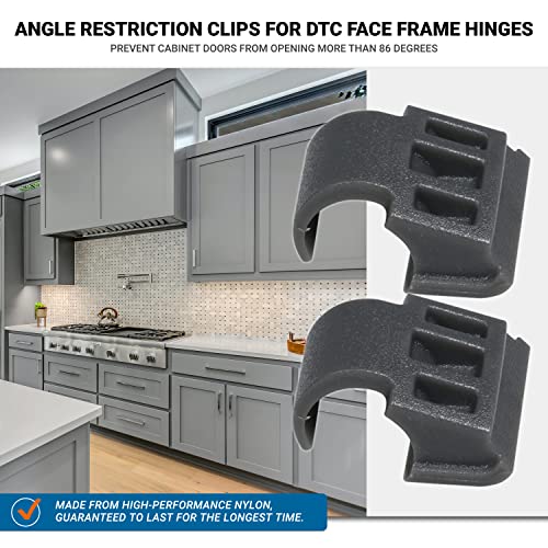 DTC 50 Pack DTC Angle Restrictor Restriction Clips for DTC Face Frame Hinges 86 Degree Kitchen Cabinet Door Restraints EH89 - Image 2