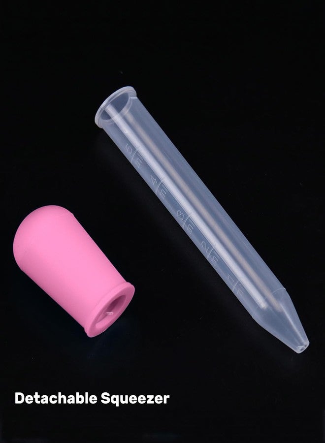 Rachna's Food-Grade Safe Easy Squeeze Baby Food Feeder Medicine Dropper - 8029 - Pink - 5ML - Pack of 2 | Free Travel Case - Image 2