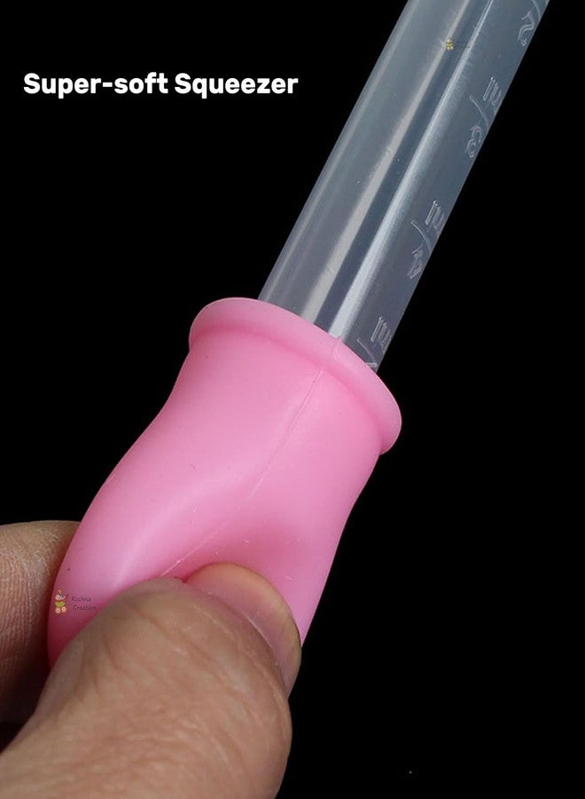 Rachna's Food-Grade Safe Easy Squeeze Baby Food Feeder Medicine Dropper - 8029 - Pink - 5ML - Pack of 2 | Free Travel Case - Image 4