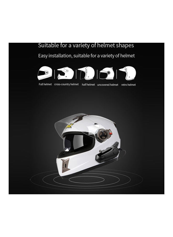 Motorcycle Bluetooth Intercom With FM Radio Helmet