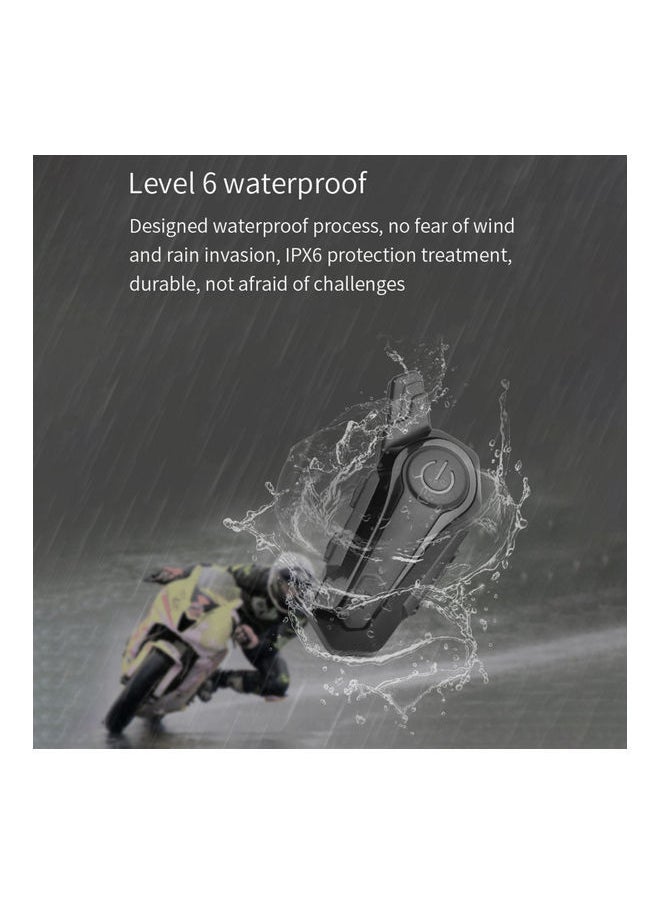 Motorcycle Bluetooth Intercom With FM Radio Helmet