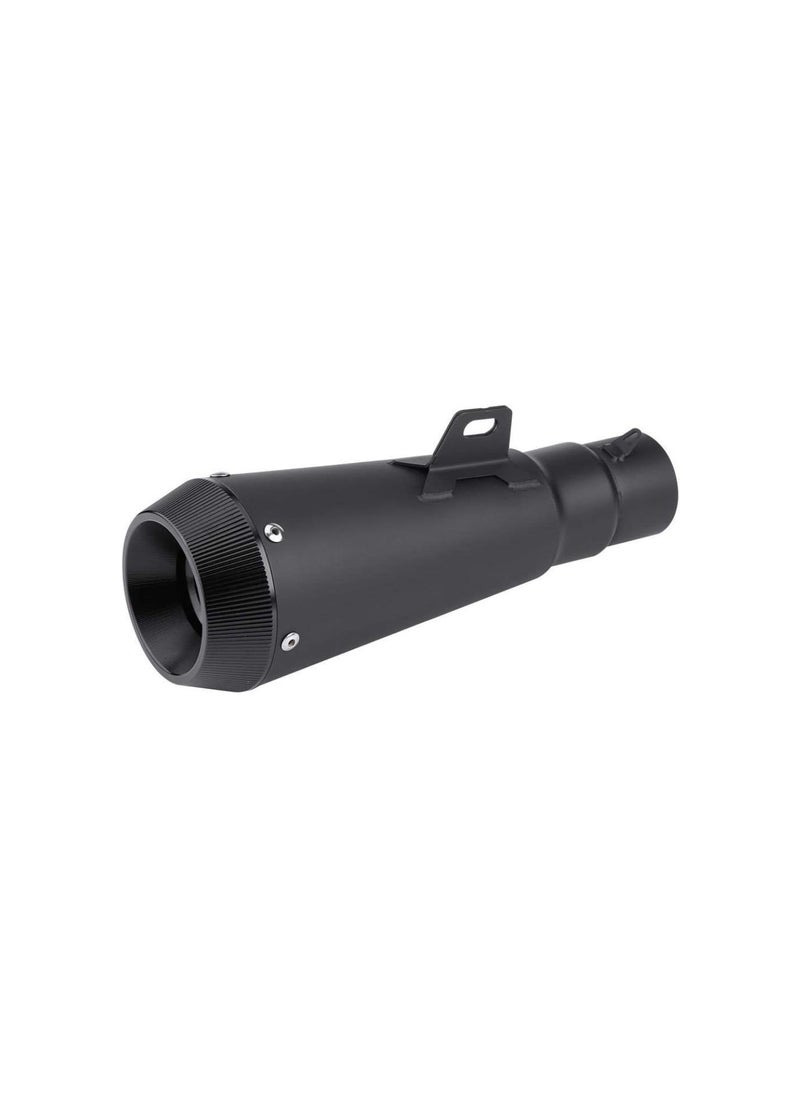 Generic - 3851mm Universal Motorcycle Dirt Bike Modified Slipon Exhaust Muffler Pipe W/Adapter (Black) - Image 1