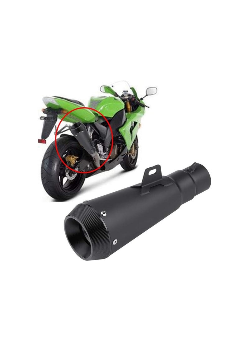 Generic - 3851mm Universal Motorcycle Dirt Bike Modified Slipon Exhaust Muffler Pipe W/Adapter (Black) - Image 1
