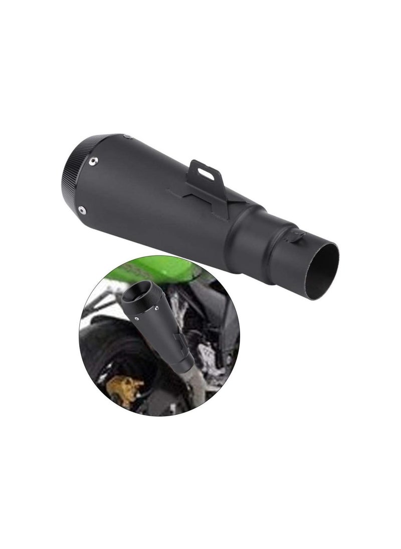 Generic - 3851mm Universal Motorcycle Dirt Bike Modified Slipon Exhaust Muffler Pipe W/Adapter (Black) - Image 1