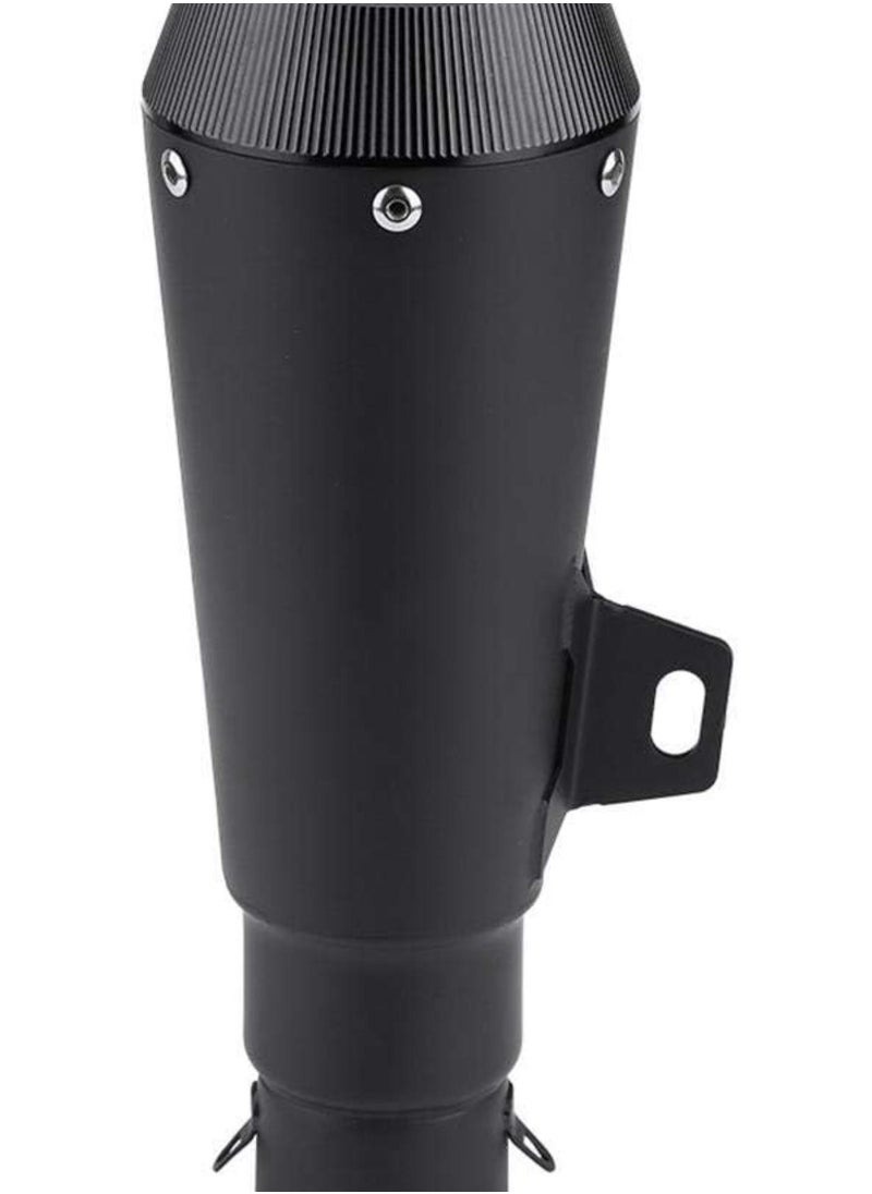Generic - 3851mm Universal Motorcycle Dirt Bike Modified Slipon Exhaust Muffler Pipe W/Adapter (Black) - Image 1