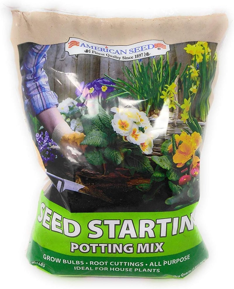 NS NS Soil Seed Starting Potting Mix American Seed Garden Soil  Pair of Garden Gloves Bonus Noelles Mini Fairy Garden Figurine - Image 1