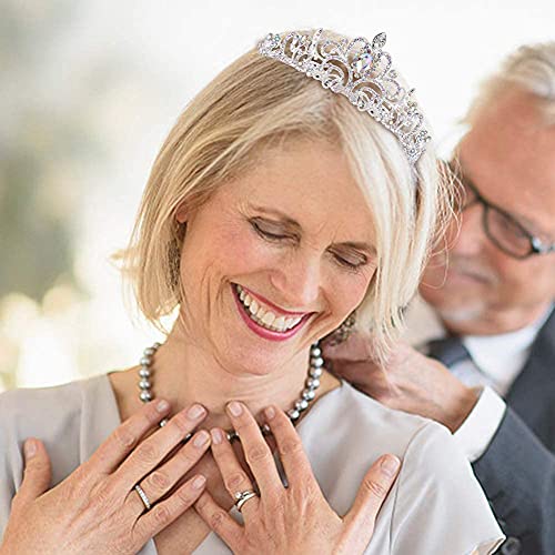 KICOSY Tiaras & Crowns - Crystal AB Rhinestone Princess Tiara for Women & Girls - Birthday Crown - Image 3