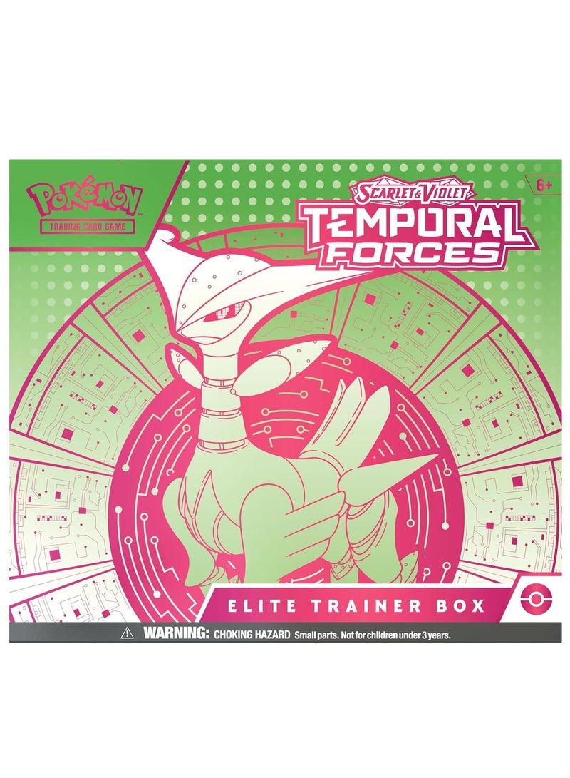 Pokemon TCG: Scarlet & Violet—Temporal Forces Elite Trainer Box – Walking Wake (1 Full-Art Flutter Mane Promo Card, 9 Boosters & Premium Accessories) - Image 1