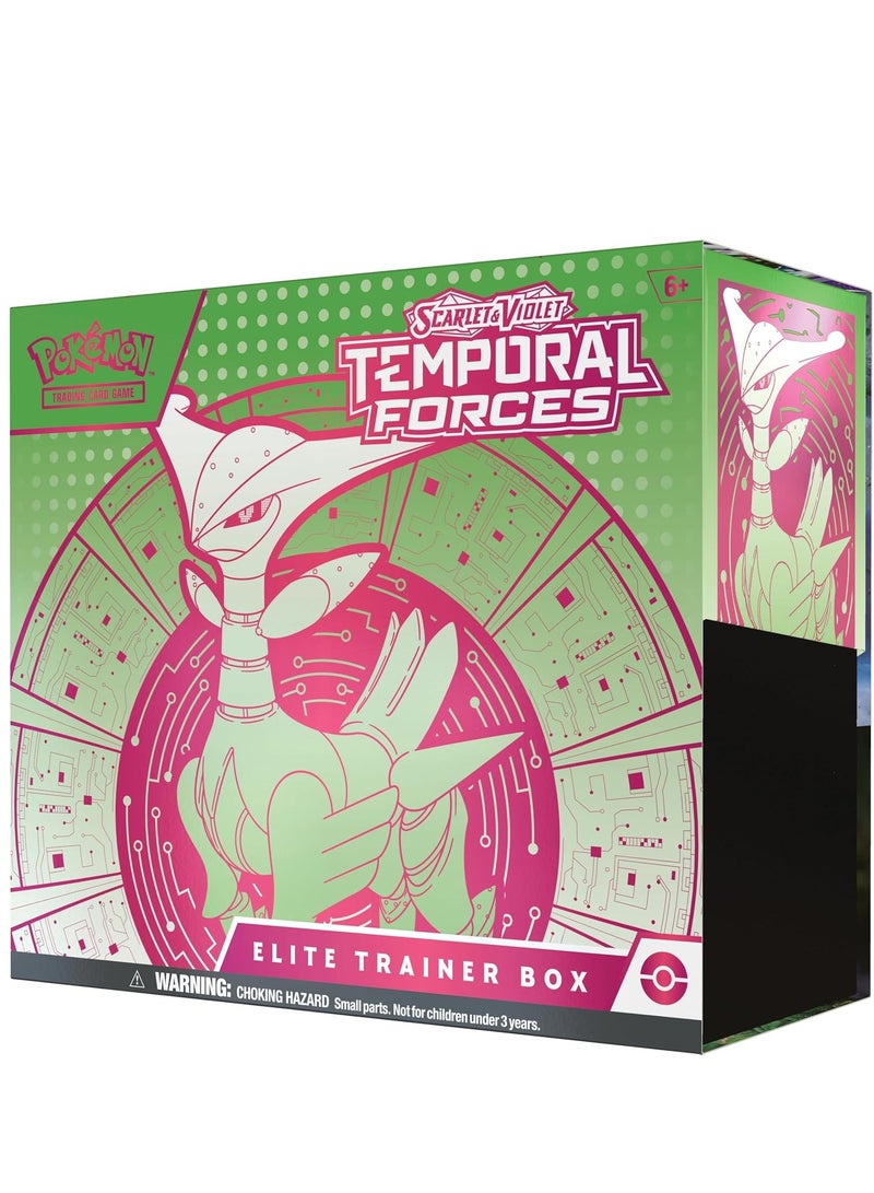 Pokemon TCG: Scarlet & Violet—Temporal Forces Elite Trainer Box – Walking Wake (1 Full-Art Flutter Mane Promo Card, 9 Boosters & Premium Accessories) - Image 2
