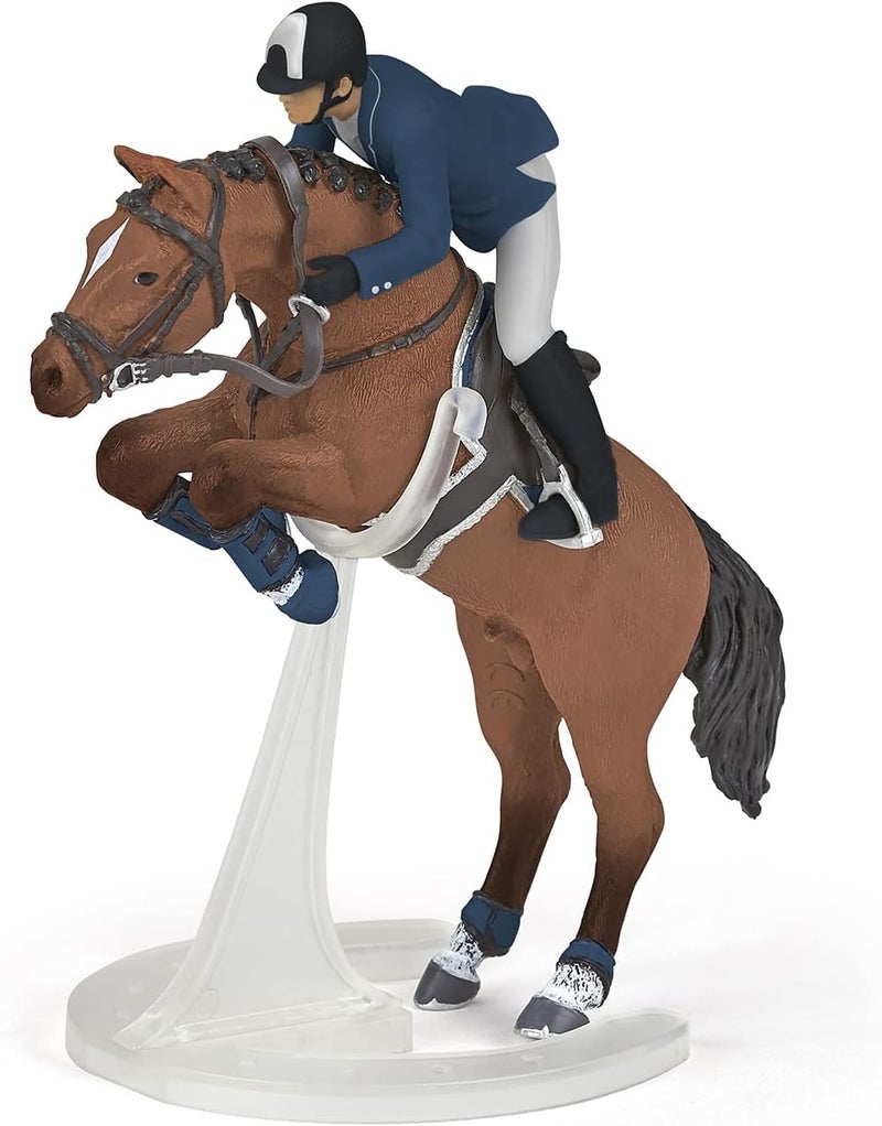 Papo حصان قافز مع شخصية راكب من بابو - Image 1