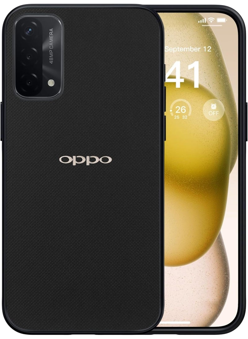 Compatible with Oppo A98 5G Case Dual Layer Heavy Duty Cell Phone Protective Cover Shockproof Rugged with Non-Slip Textured - Black