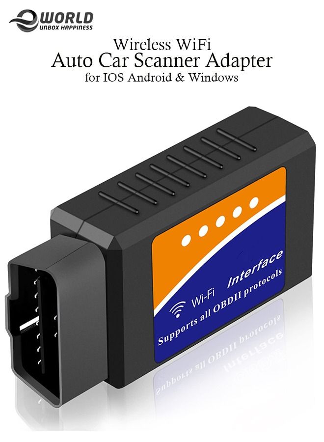 إي وورلد محول قارئ أعطال محرك الماسح اللاسلكي WIFI للسيارة لنظام IOS Android و Windows - Image 1