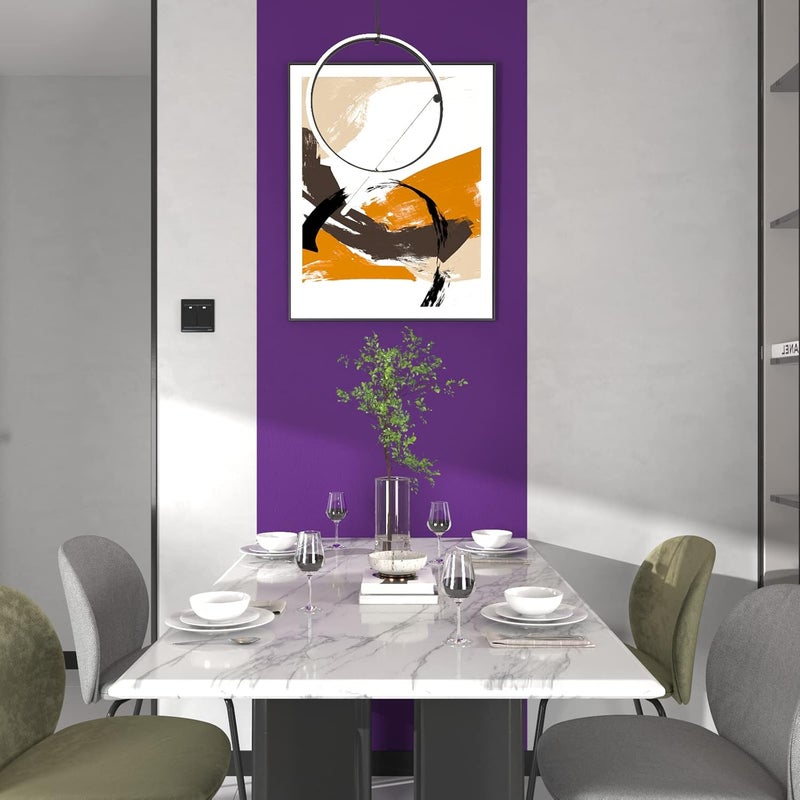 VOLEAAR ورق لاصق بنفسجي داكن 157 × 196 بوصة ورق حائط لاصق مقاوم للماء بلون صلب - Image 3