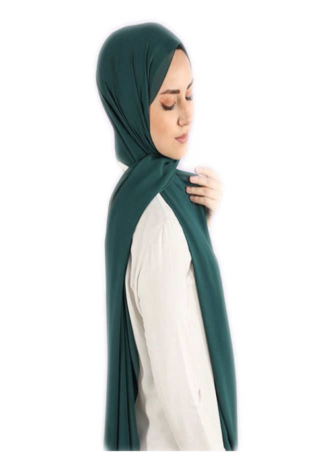 فتاه - حجاب من فتاه - اسكارف - طرحة شيفون كريب مقاس مناسب - اخضر - Image 1