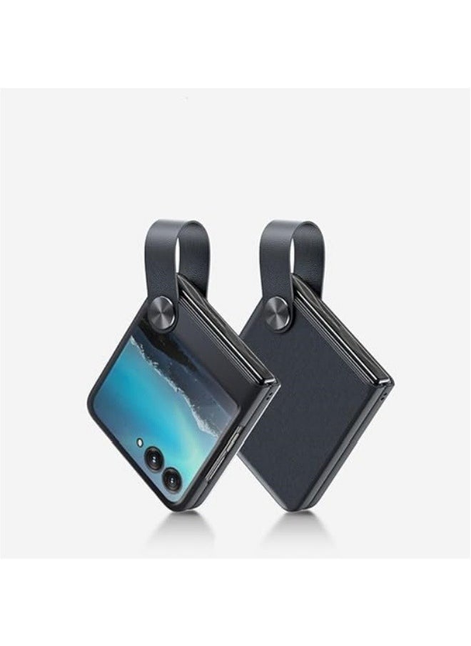 Generic - Compatible with Motorola Razr 50 Ultra Case, Leather Case with Kickstand Strap Ultra-Thin Anti-Drop Shell Bumper Protective Cover for Razr 50 Ultra - Image 1