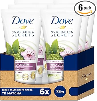 Dove Hand Nail Cream Matcha Tea 75 ml Pack of 6 - Image 1