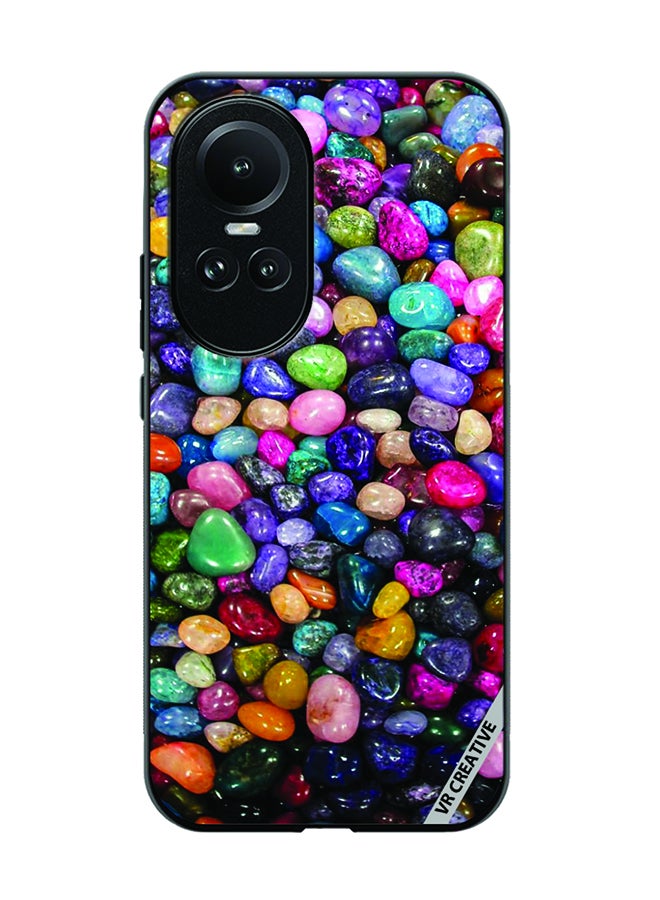 VR CREATIVE Protective Case Cover For Oppo Reno 10 Pro Pebbles Design Multicolour - Image 1