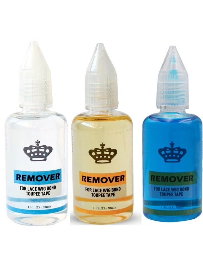 ELTRAZONE pack 3 Removes Hair Glue, Wig Tape, Double Sided Extension Tape,30ml Tape Remover for Hair Extensions Remover for Lace Wig Bond Toupee Tape in Hair Extensions Adhesive - Image 1