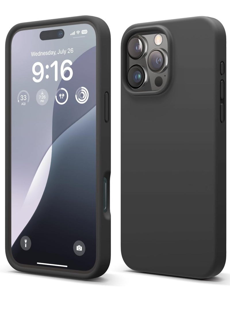 إلترازون iPhone 16 Pro Case Cover - Full Body Protection, Shockproof, Slim, Anti-Scratch Soft Microfiber Lining (Black) - Image 1