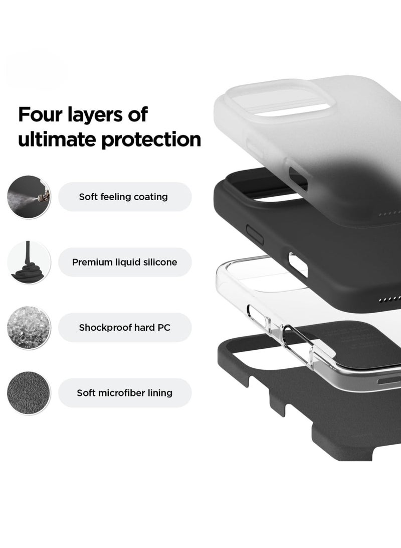 إلترازون iPhone 16 Pro Case Cover - Full Body Protection, Shockproof, Slim, Anti-Scratch Soft Microfiber Lining (Black) - Image 3