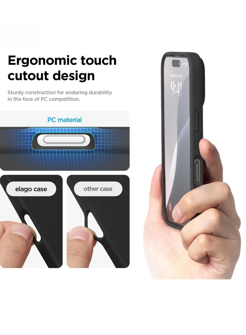 إلترازون iPhone 16 Pro Case Cover - Full Body Protection, Shockproof, Slim, Anti-Scratch Soft Microfiber Lining (Black) - Image 5