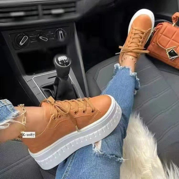 2022 autumn and winter New plus size single-layer shoes women''s and new round toe thick bottom casual all-match viscose shoes Foreign Trade single-layer shoes - Image 5