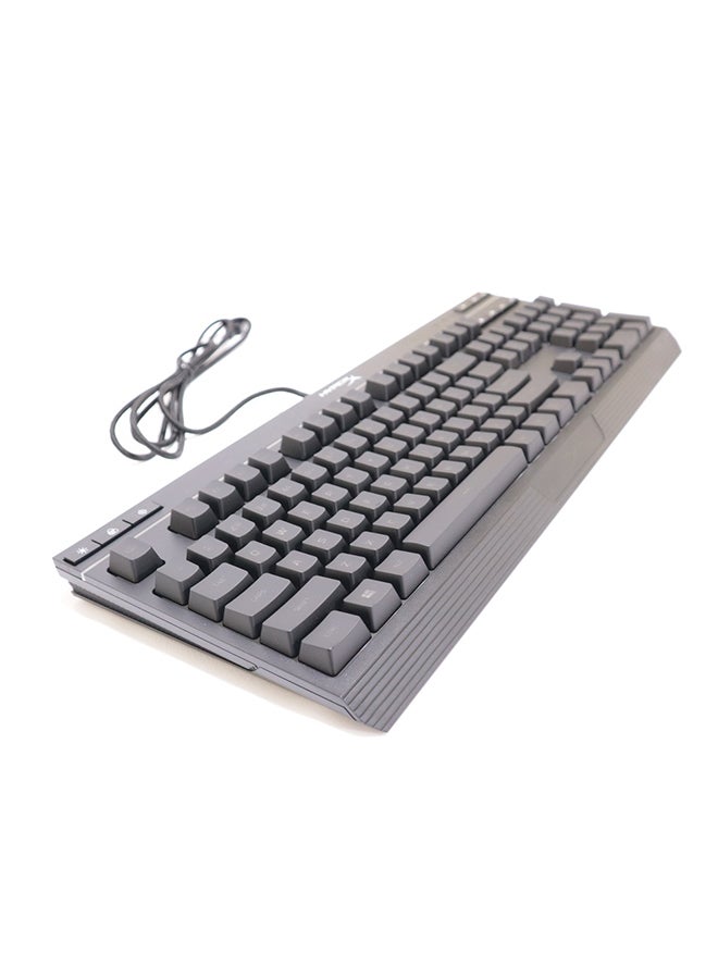 هايبركس لوحة مفاتيح للألعاب سلكية مصنوع من خليط معدني وإضاءة متعددة الألوان RGB أسود - Image 3