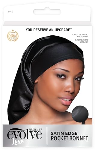 Evolve Satin Edge Pocket Bonnet Black One Size