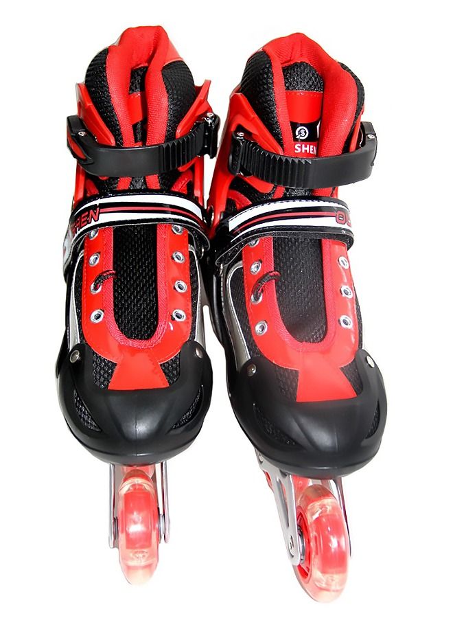 إيه جي دي حذاء تزحلق قابل للتعديل بأربع عجلات وأضواء فلاش ليد S(31-34) سم - Image 1