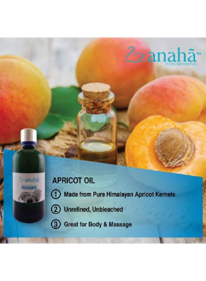 Anaha Unrefined Cold Pressed Bitter Apricot Oil for Use as Massage;Carrier Oil Transparent White 250 ml - Image 3