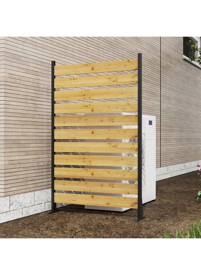 Bathenum 72.8”H x 38.5”W (1 Panel) Cedar Wood Privacy Screen, Outdoor Privacy Walls, Privacy Wood Fence for Pool Equipment Enclosure, Trash Can Enclosures, Air Conditioner Fence - Image 1