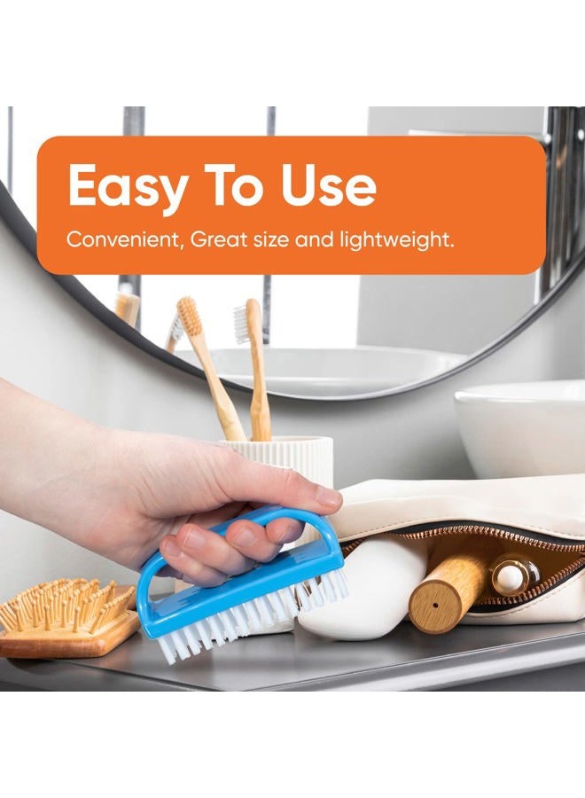 Superio Nail Scrubber Brush Nail Brush for Cleaning Fingernails Hand, and Toes, Small Scrub Brush Hand Scrubber Fingernail Brush Cleaner with Handle- Stiff Bristles, (3 Pack) - Image 4