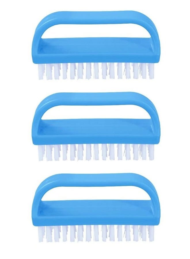 Superio Nail Scrubber Brush Nail Brush for Cleaning Fingernails Hand, and Toes, Small Scrub Brush Hand Scrubber Fingernail Brush Cleaner with Handle- Stiff Bristles, (3 Pack) - Image 1