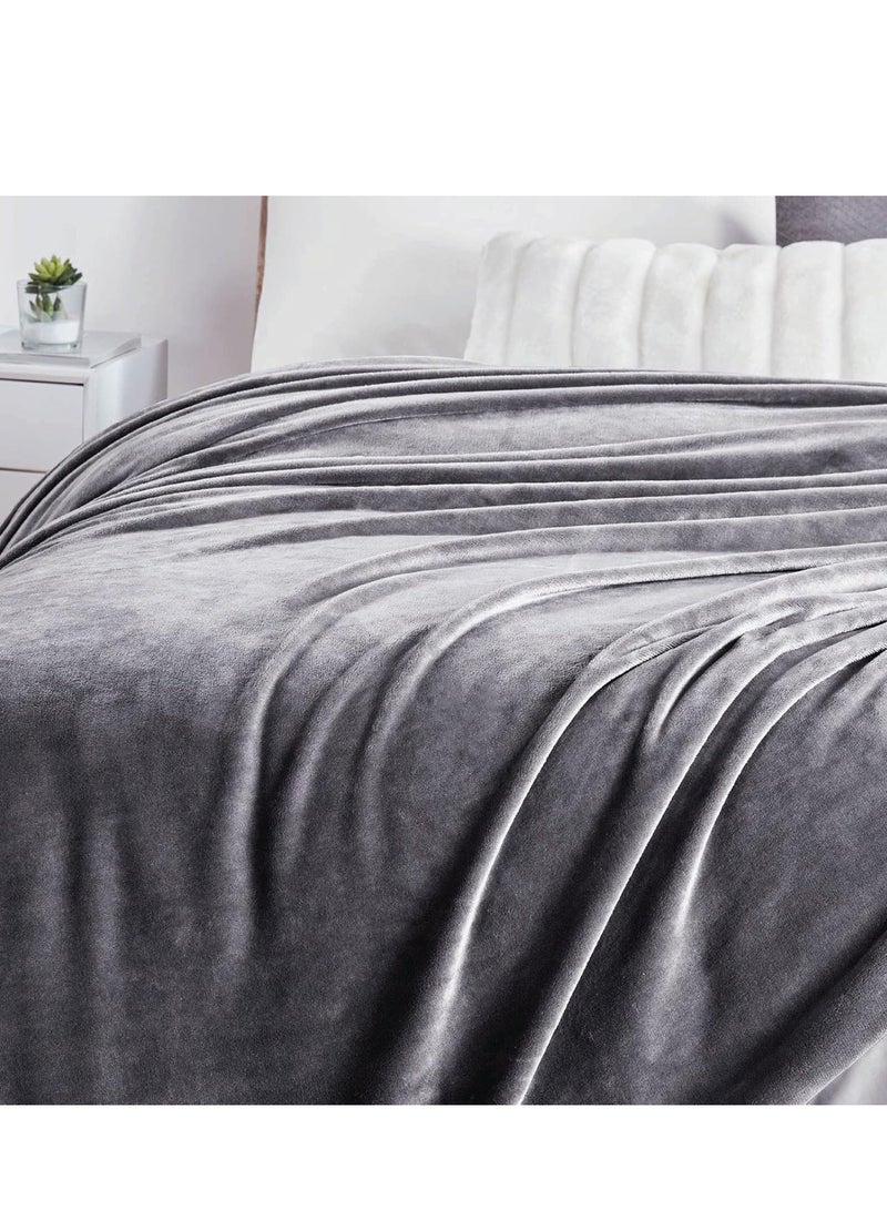 تراسل بطانية صوف من بلورفوكس 280 غرام لكل متر مربع القطيفة خفيفة الوزن بطانيات فلانيل مايكروفايبر فائقة النعومة للاريكة والسرير والكنبة فاخرة للغاية دافئة ومريحة لجميع المواسم بني 150 × 200 سم - Image 4