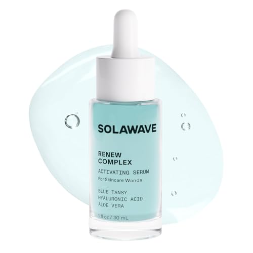 Solawave Renew Complex Red Light Therapy Activation Serum for Face  Neck  Pairs with Facial Wand Device  Hydrates  Plumps the Skin  Blue Tansy Aloe Vera Hyaluronic Acid 1 Oz