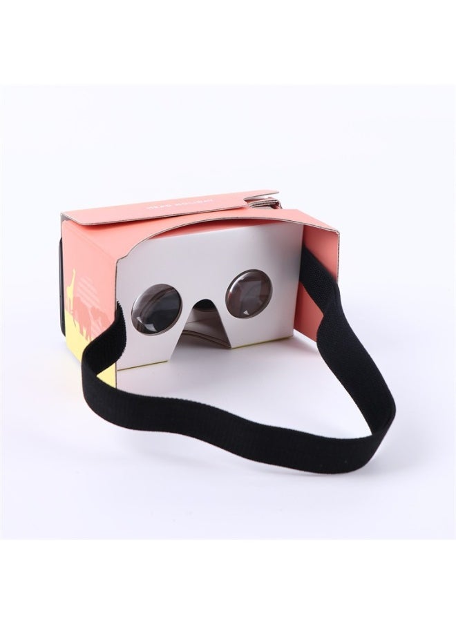 Generic Integrated Paper Foldableing Mobile Phone Vr Simple 3D Glasses Second Generation Immersive Virtual Reality Viewing Box Customization-Color:Google 3.1 Generation  - Image 1