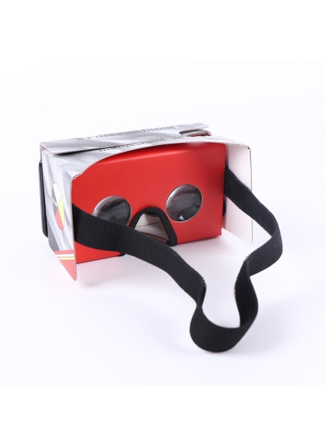 Generic Integrated Paper Foldableing Mobile Phone Vr Simple 3D Glasses Second Generation Immersive Virtual Reality Viewing Box Customization-Color:Google 3.1 Generation  - Image 3