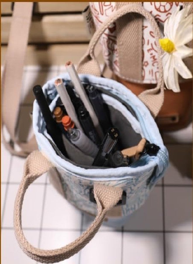 SID MAGIC Mini Sling Bag Aesthetic 6-in-1 Multi-Purpose Design Functions as a Pencil Pouch, Mini Sling Bag, Desk Organizer Caddy, Makeup Brush Holder, Water Bottle Carrier, and Travel (Black) - Image 3