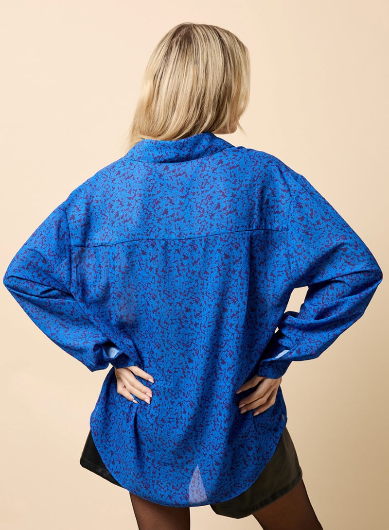 Little Mistress Printed Chiffon Shirt - Image 2