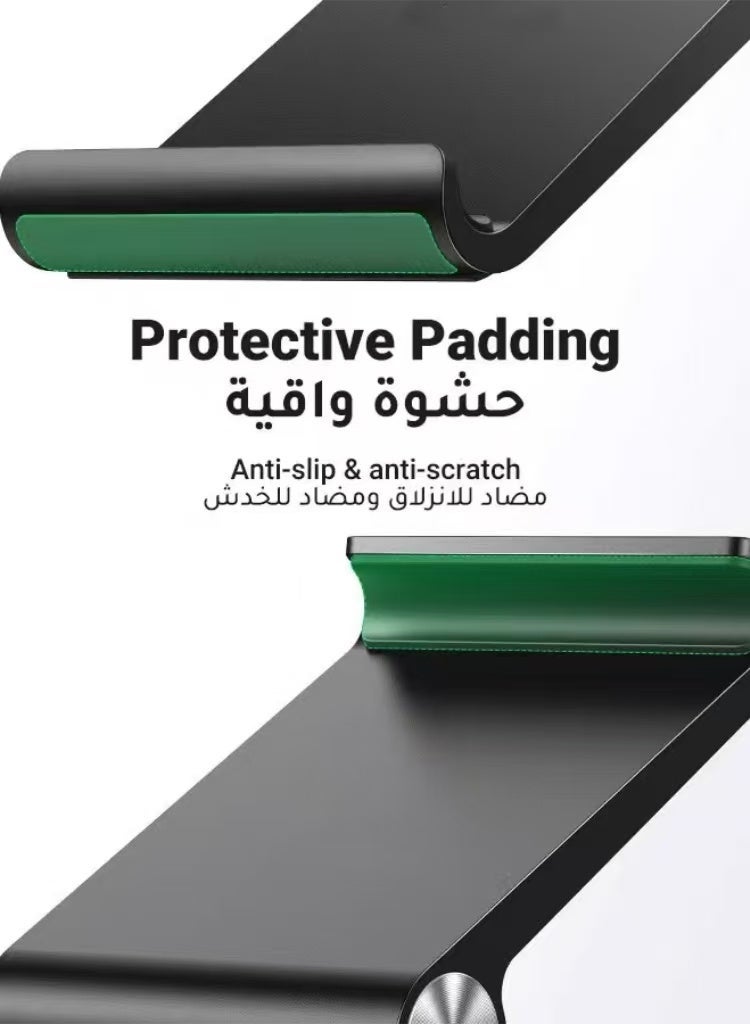 جيكومو حامل هاتف مكتبي محمول ، حامل هاتف محمول ثابت متوافق مع معظم iPhone 16/15 ، Samsung Galaxy S24 / الهواتف ، سلسلة  أسودiPad ، تابلت / S23 ، Xiaomi ، HONOR - Image 3