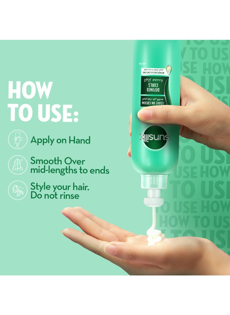 Sunsilk - Leave On Cream Wth Jojoba Oil For Curly Frizzy Hair Curl Definition - Image 1